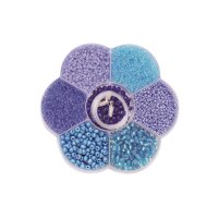 GLOREX Perlen Mix 61631012 blau assortiert