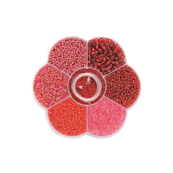 GLOREX Perlen Mix 61631011 rot assortiert