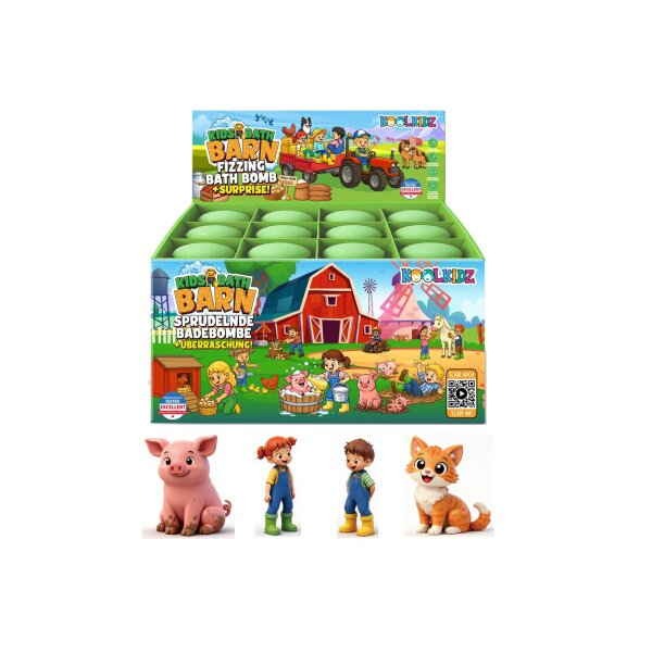 KOOLKIDZ Badebombe sprudelnd 3563757 4 assortiert, Farm