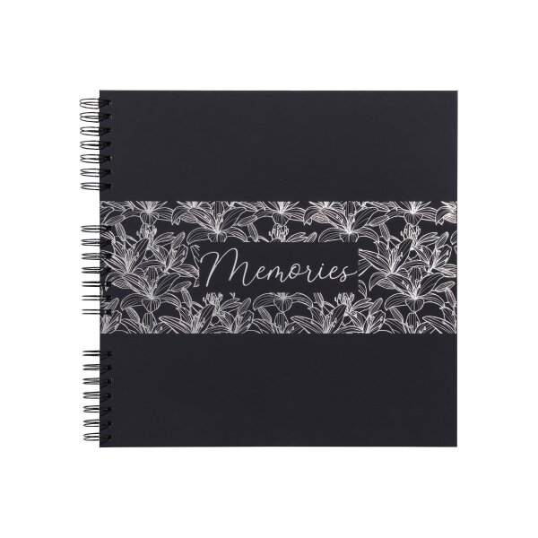 EXACOMPTA Spiralalbum Titane 32x32cm 16793E Schwarz 60 Seiten