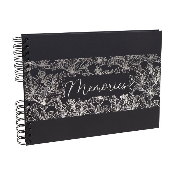 EXACOMPTA Spiralalbum Titane 32x22cm 16493E Schwarz 50 Seiten