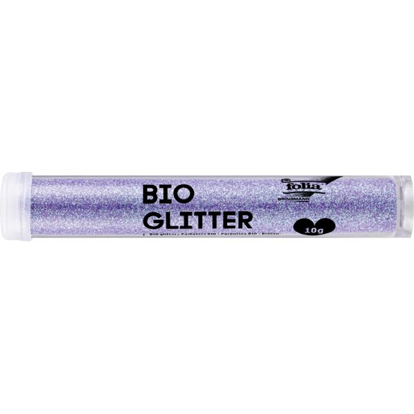 folia BIO Glitter, R&ouml;hrchen, 10 g, irisierend lila