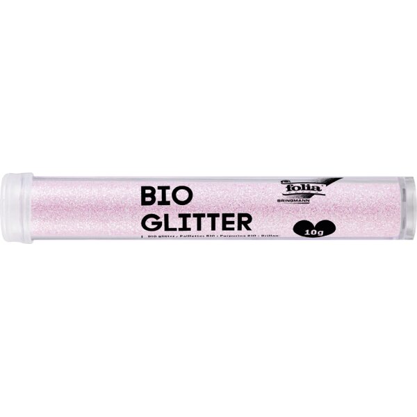 folia Paillettes Bio Glitter, tube, 10 g, rose iris&eacute;