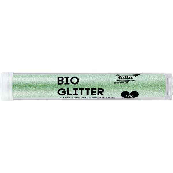 folia BIO Glitter, R&ouml;hrchen, 10 g, irisierend mint