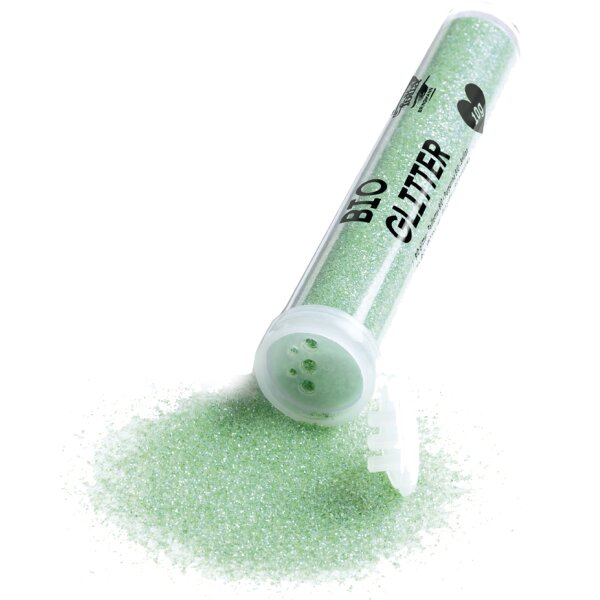 folia BIO Glitter, R&ouml;hrchen, 10 g, silber