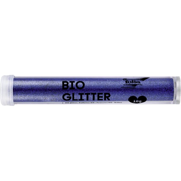 folia Paillettes Bio Glitter, tube, 10 g, bleu