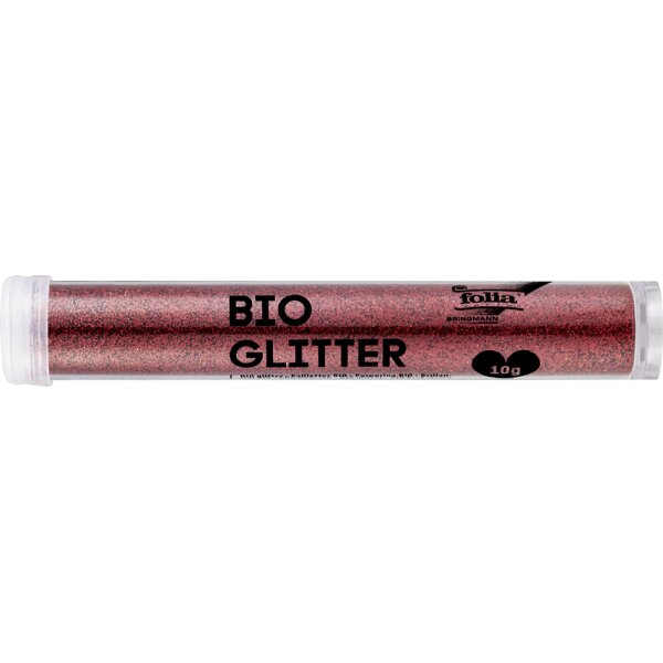 folia Paillettes Bio Glitter, tube, 10 g, rouge