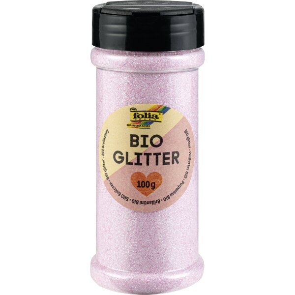 folia BIO Glitter, 100 g, irsisierend rosa