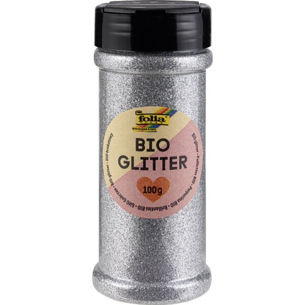 folia BIO Glitter, 100 g, silber