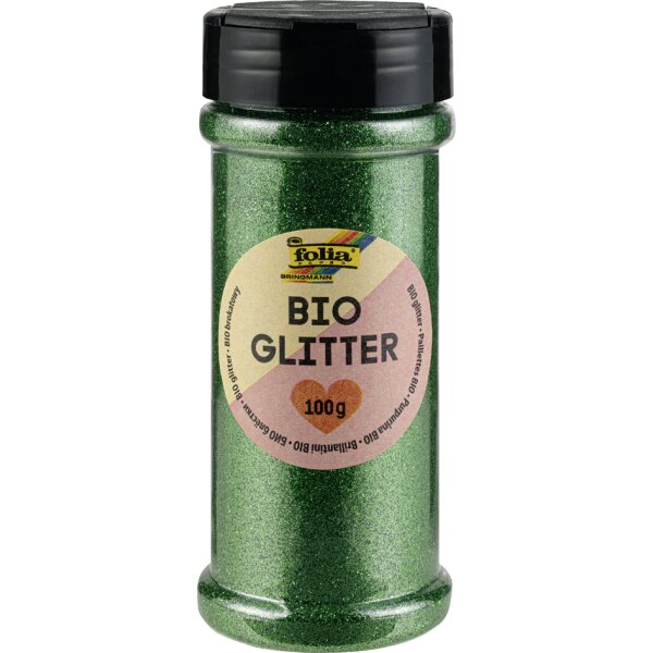 folia BIO Glitter, 100 g, gr&uuml;n
