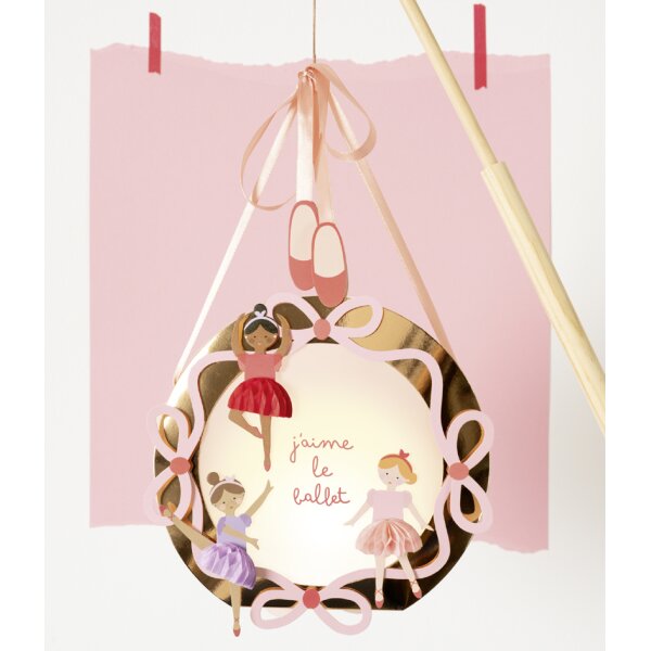 folia DIY Laternen-Bastelset Tiny Dancers, metallic-ros&eacute;gold