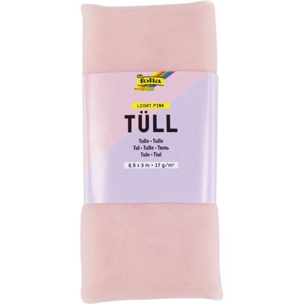 folia Tulle, 500 mm x 3 m, rose