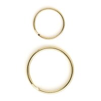 folia Metall-Schlüsselringe L, Grössen sortiert, gold