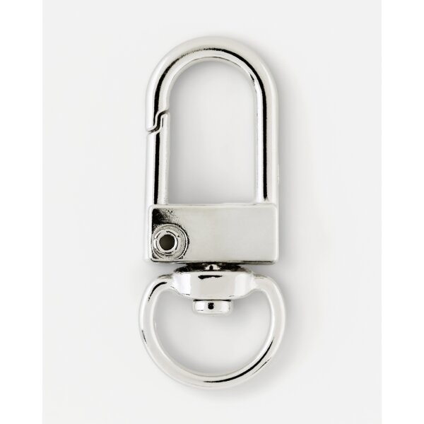 folia Karabinerhaken M, 12 x 33 mm, silber