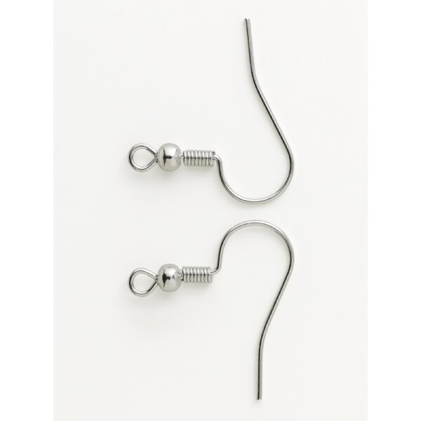 folia Crochet de boucle doreille DIY, 20 x 18 mm, argent