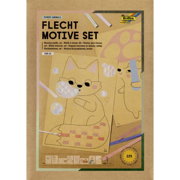 folia Flechtmotive-Set Waldtiere, 225 Teile