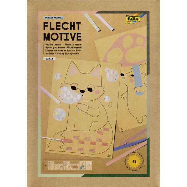 folia Flechtmotive Waldtiere, DIN A4, 48 Teile