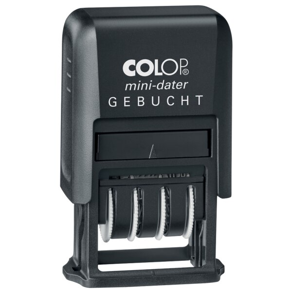 COLOP Datumstempel Mini-Dater S 160 L3 "GEBUCHT", schwarz