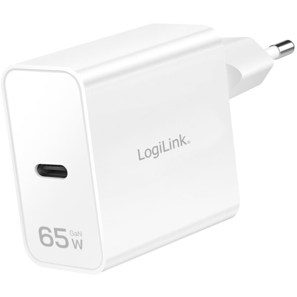 LogiLink USB-Steckdosenadapter, 1x USB-C (PD+QC3.0), 65 Watt