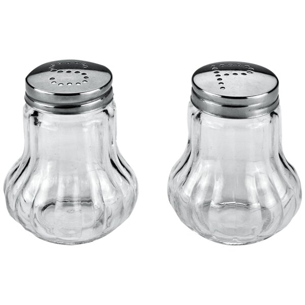 metaltex Salz- und Pfefferstreuer, Glas, 2er Set