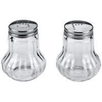 metaltex Salz- und Pfefferstreuer, Glas, 2er Set