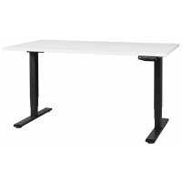 CONTINI Table de bureau 140x80cm 115220 blanc/noir