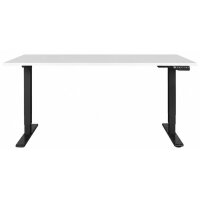 CONTINI Table de bureau 140x80cm 115220 blanc/noir