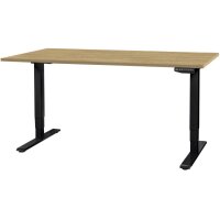 CONTINI Table de bureau 140x80cm 112376 chêne/noir