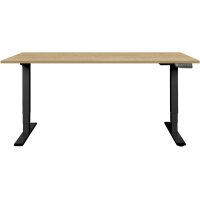 CONTINI Table de bureau 140x80cm 112376 chêne/noir