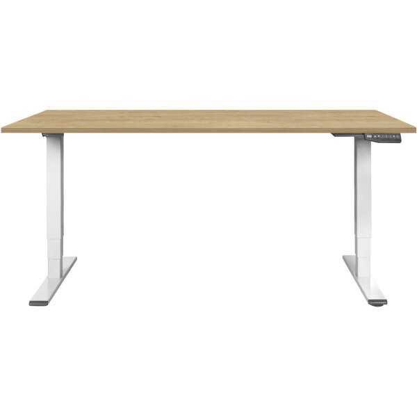 CONTINI Table de bureau 160x80cm 109887 ch&ecirc;ne/blanc
