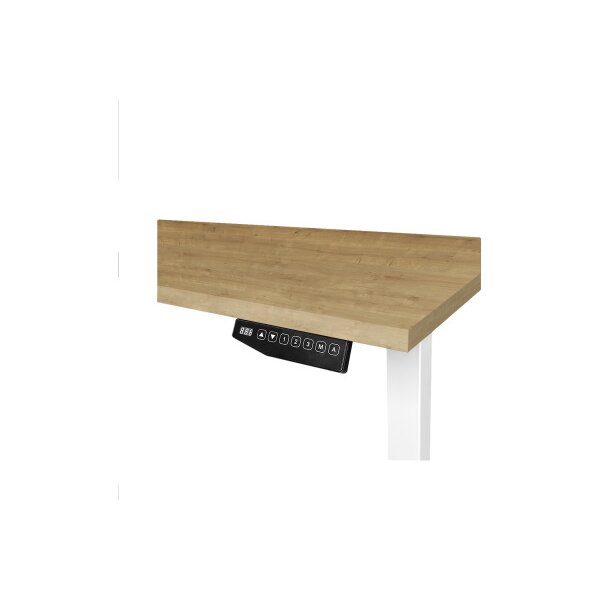 CONTINI Table de bureau 160x80cm 109887 ch&ecirc;ne/blanc