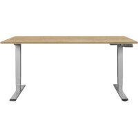 CONTINI Table de bureau 160x80cm 109886 chêne/gris