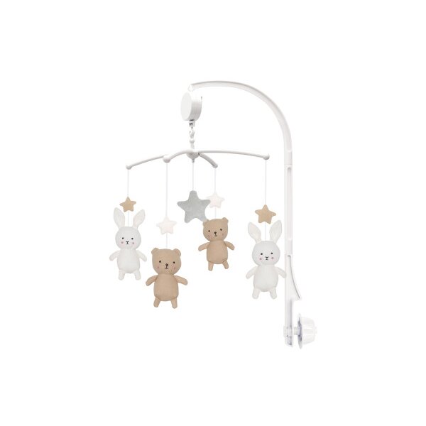 JABADABADO Musikmobile Teddy &amp; Hase K142 braun/weiss