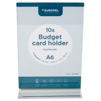 EUROPEL Tischaufsteller Budget, DIN A6 hoch, gerade