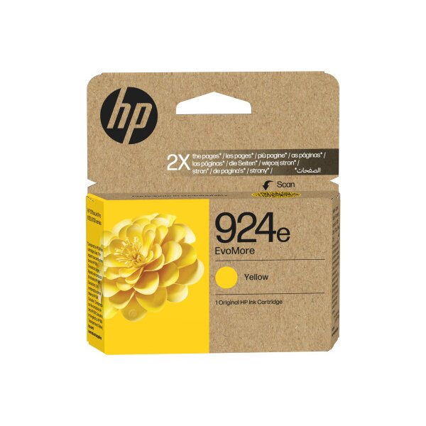 HP Tintenpatrone 924e yellow 4K0U9NE#LS1 OfficeJet Pro 8120/8130 800 S.