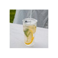 ESMEE Trinkglas 550ml 1000-1728 inkl. Deckel & Strohhalm