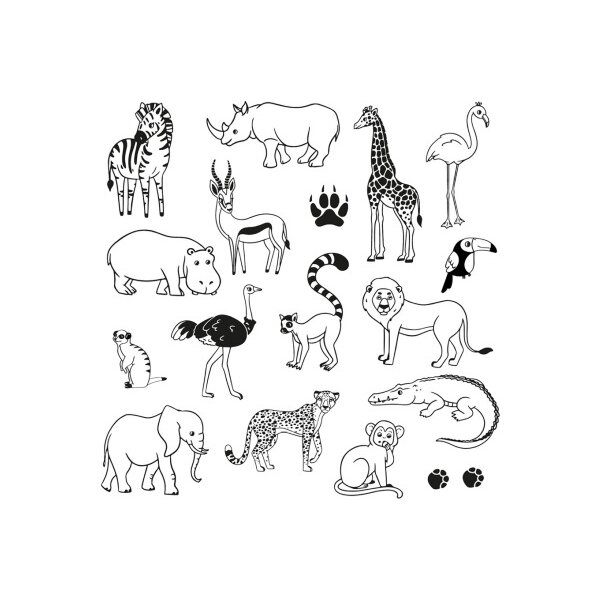 ALADINE Set de tampons 85175 Savane 17 pi&egrave;ces