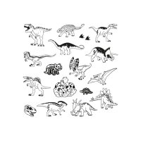 ALADINE Set de tampons 85174 Dinosaures 17 pièces
