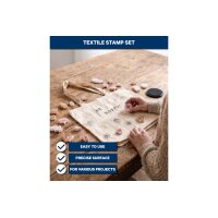 I AM CREATIVE Set de tampons pour textile 4093.07 Alphabet 46 pièces