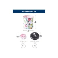 I AM CREATIVE Set de tampons pour textile 4093.06 Fleurs et feuilles 20 pièces