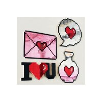 ALADINE Pixel Art Set Love 85627 Spiegel-Mosaik 4 Stück