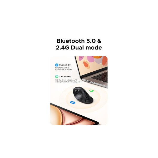 UGREEN Mouse USB-C Multi-mode 85310 Vertical, Wireless