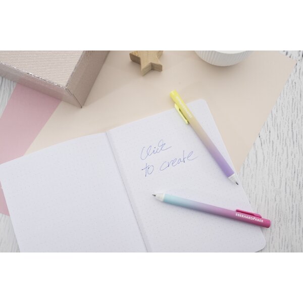 EBERHARD FABER Gelschreiber Click It! GenTrend, t&uuml;rkis pink