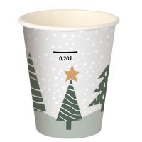 STARPAK Gobelet en carton Winter Forest, 0,2 l