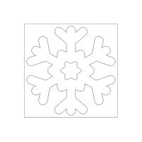 URSUS Blanko Motive 23x23cm 17120004F Schneeflocke 20 Blatt
