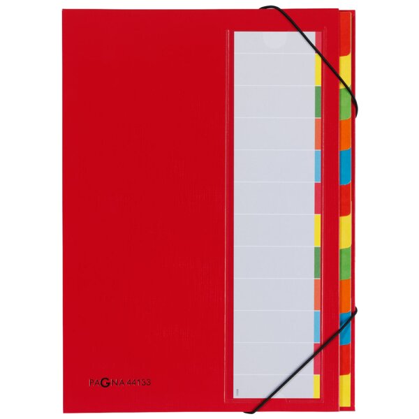 PAGNA trieur DESKORGANIZER Color, 12 poches, rouge