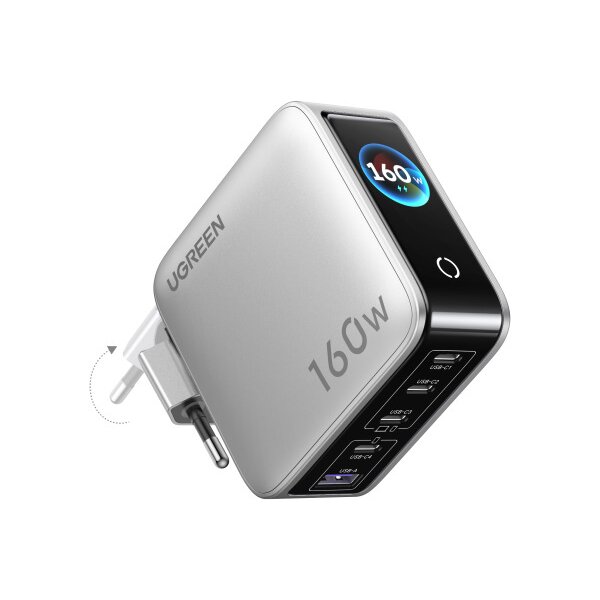 UGREEN Nexode Pro Fast Charger 160W 65637B 5-Port,GaN SmartDisplay Kit