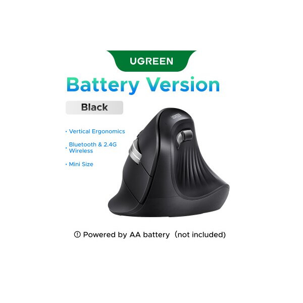 UGREEN Mouse Multi-mode Vertical 85765 Wireless, Black