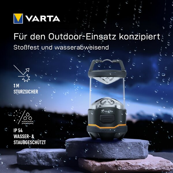 VARTA Campingleuchte Outdoor-Laterne L10, anthrazit