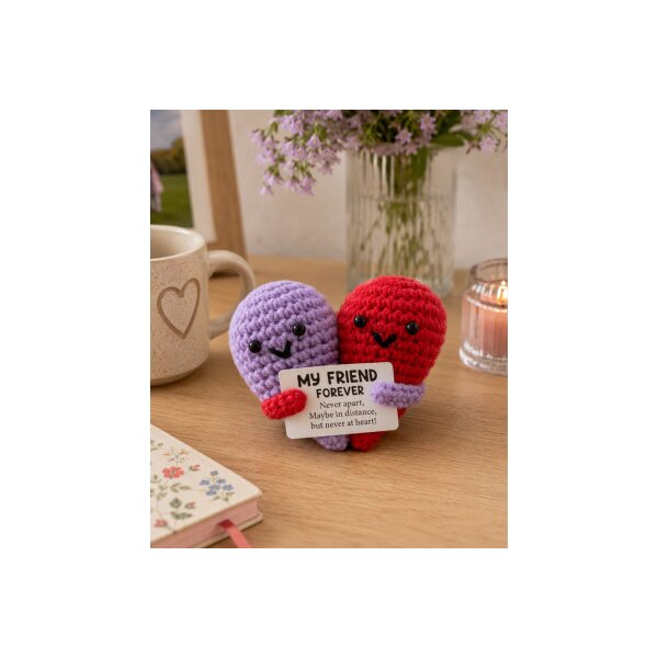 I AM CREATIVE Positive Twin-Heart 8cm 1000-2458 pink